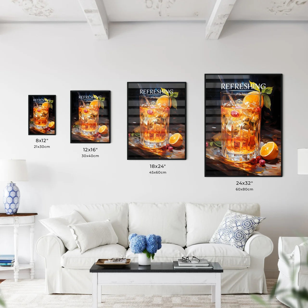 Old Fashioned Cocktail - A Glass Of Ice Tea  - Kitchen Hangings