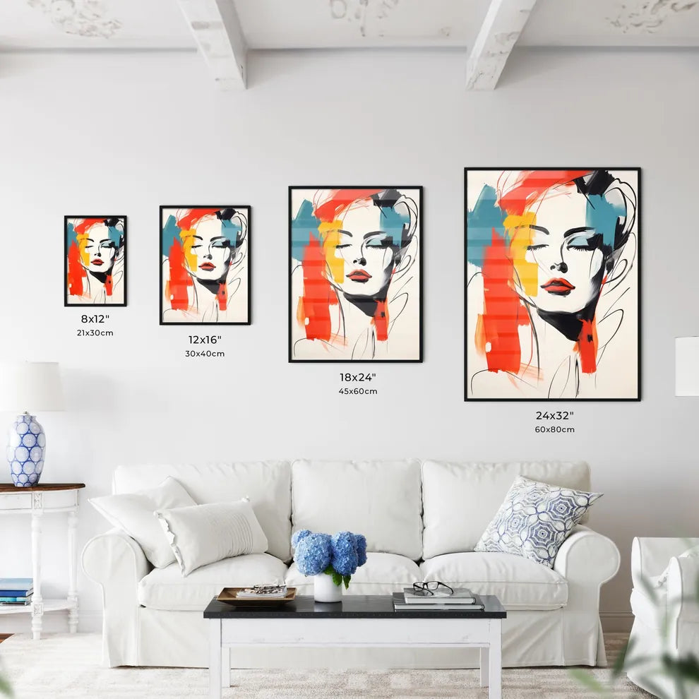 One Line Face - A Painting O - Kitchen Hangings