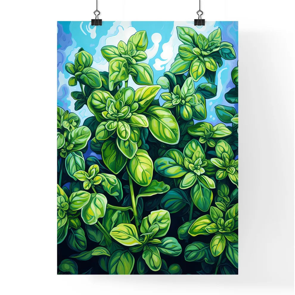 Oregano With Inscription - A Green Plan Poster