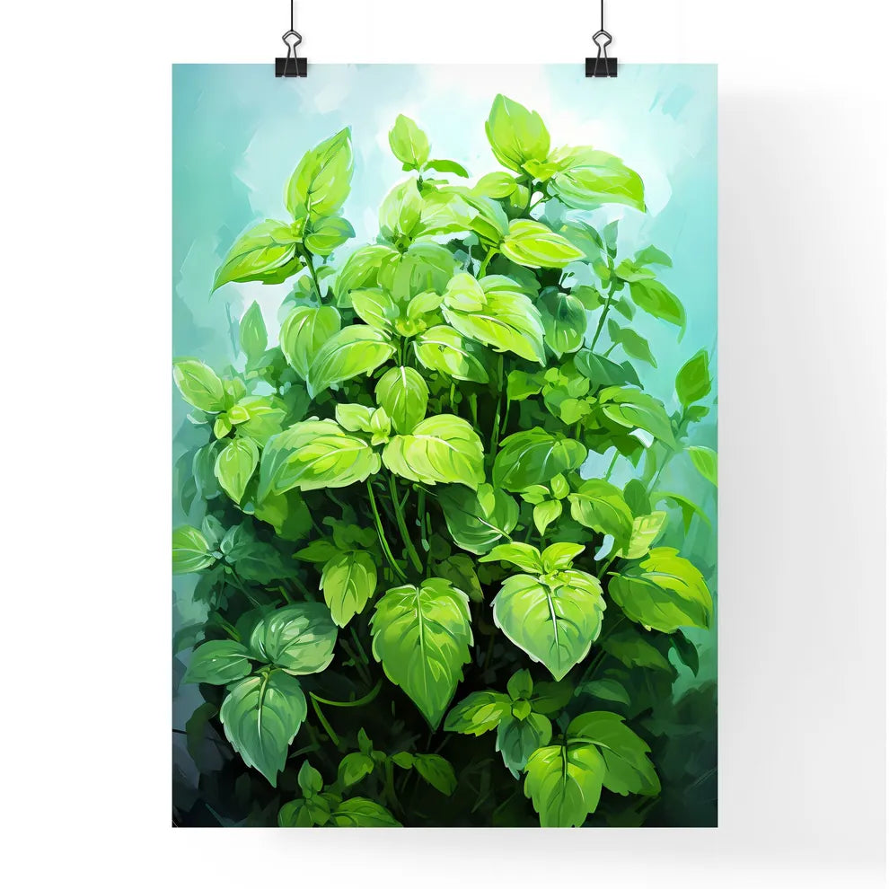 Oregano With Inscription - A Green Plan Poster