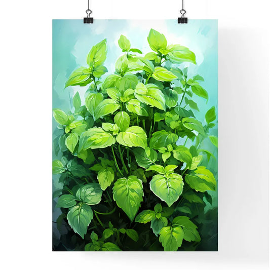 Oregano With Inscription - A Green Plan Poster