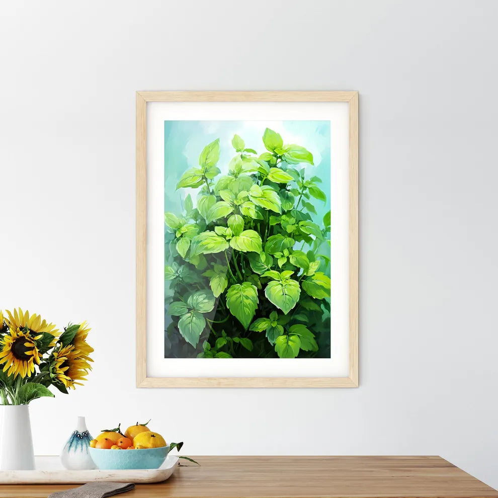 Oregano With Inscription - A Green Plan Framed Print