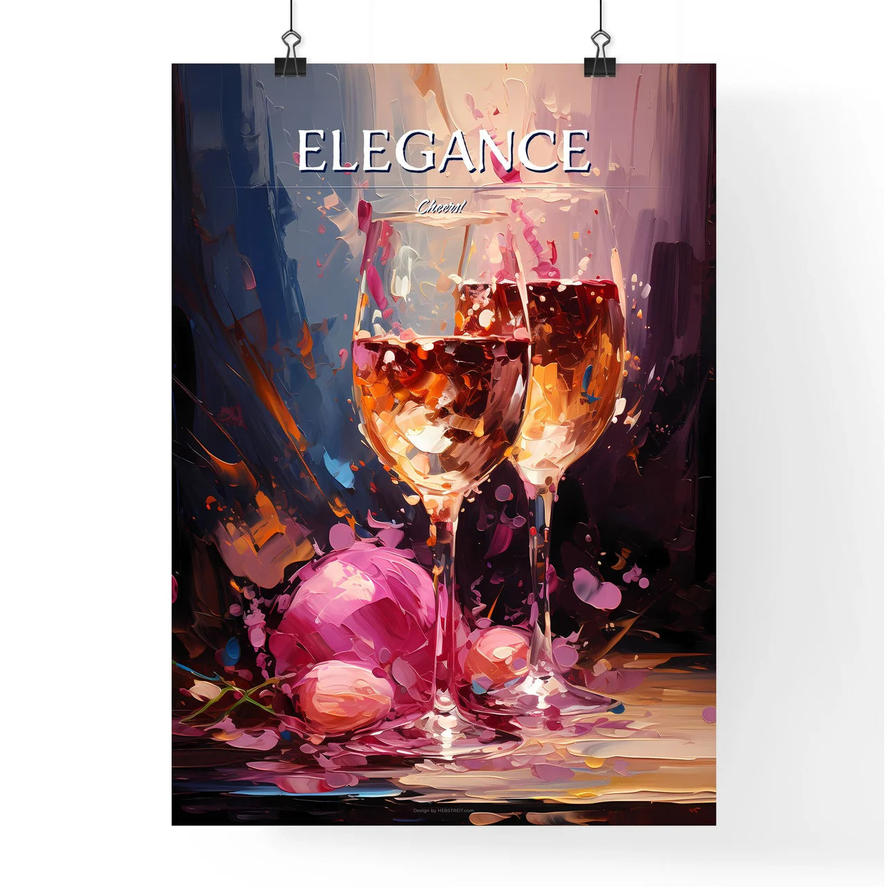Perfect Kir Royale - A Painting Of Wine Glas Poster