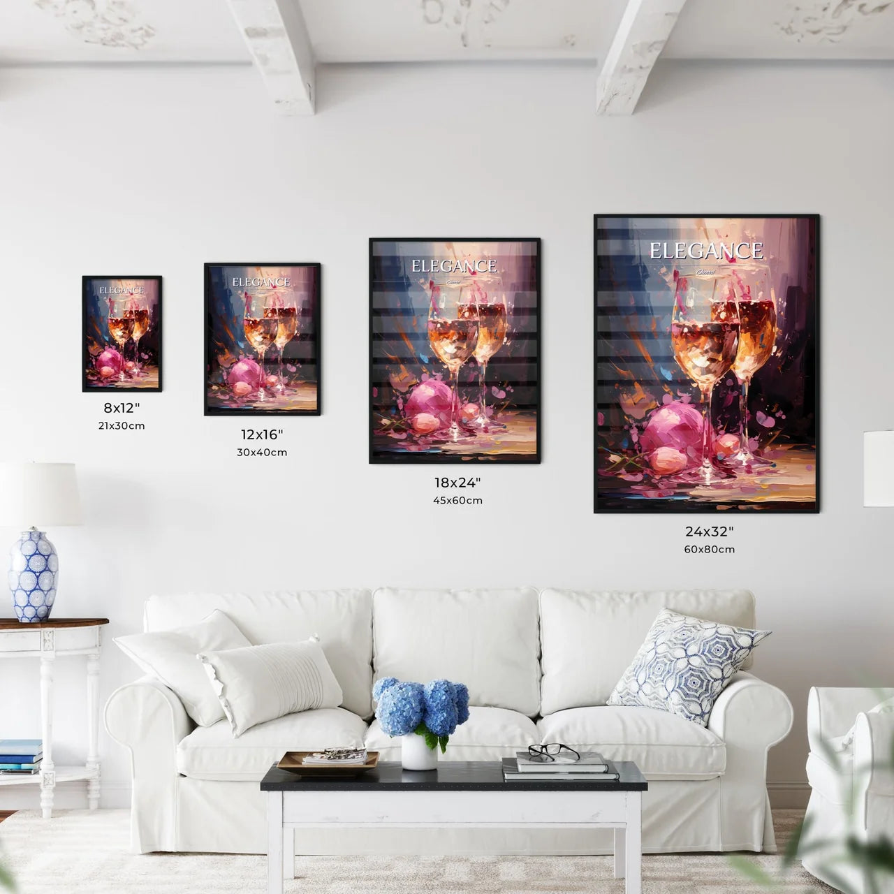 Perfect Kir Royale - A Painting Of Wine Glas - Kitchen Hangings