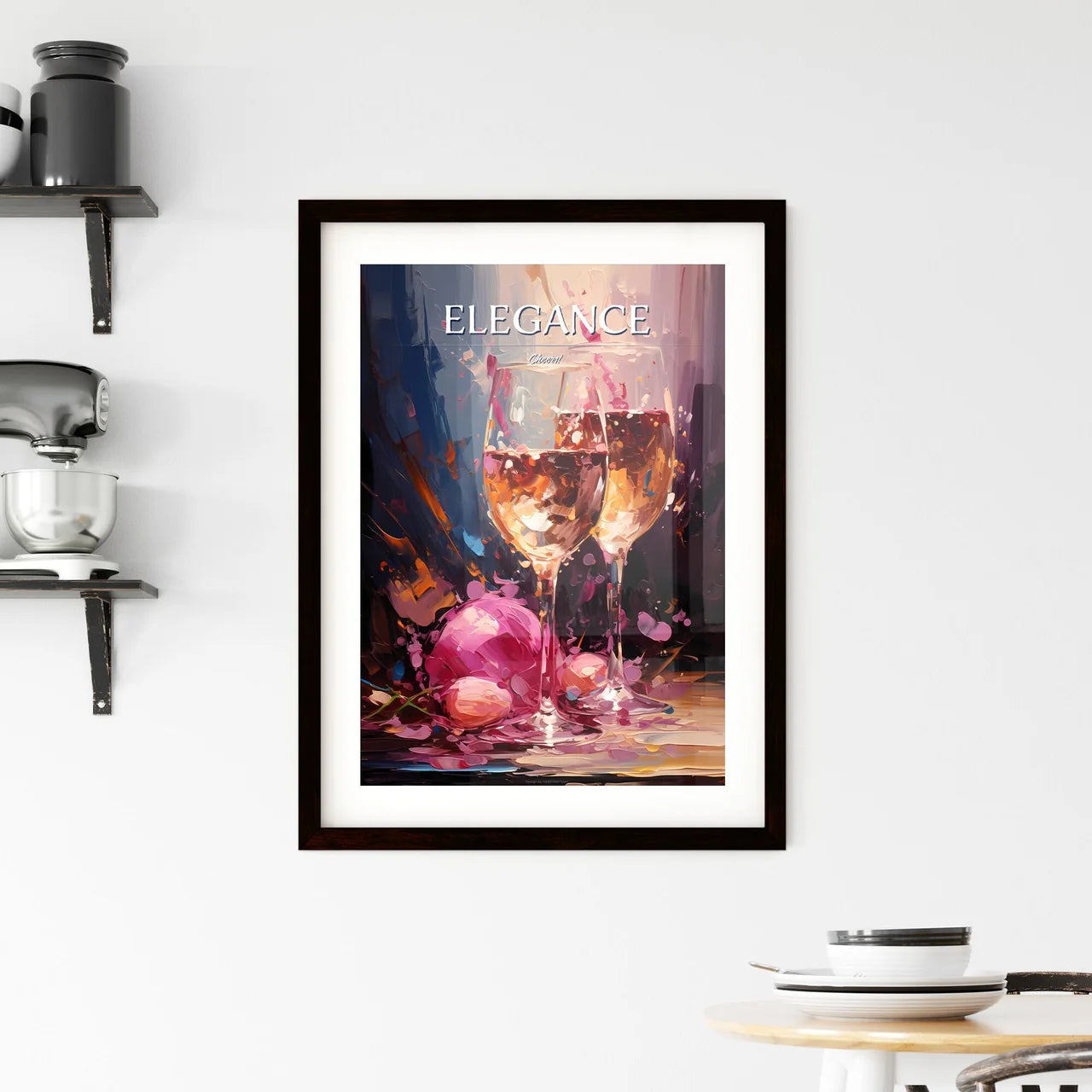 Perfect Kir Royale - A Painting Of Wine Glas Framed Print