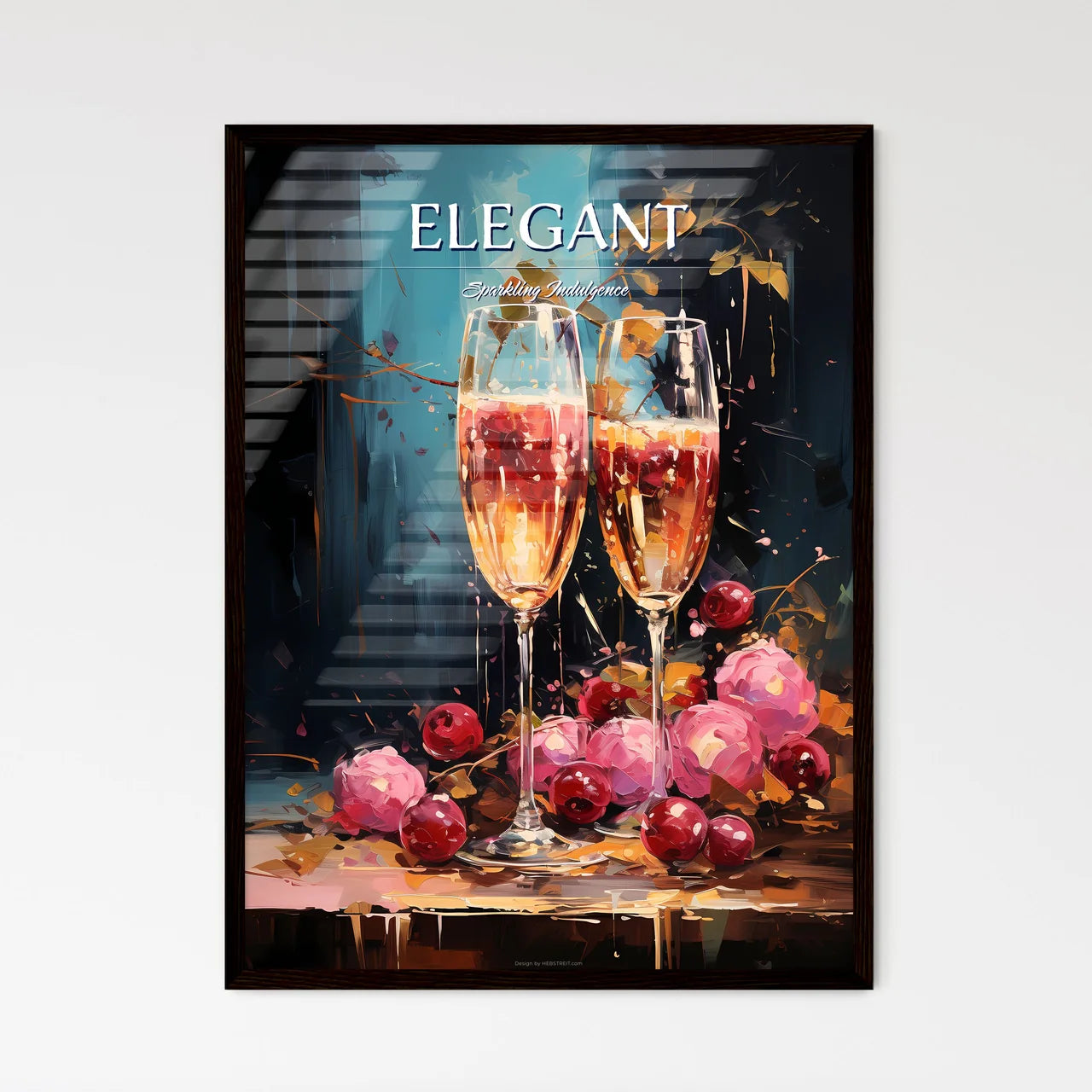 Perfect Kir Royale - A Painting Of Two Champ - Framed Art Print