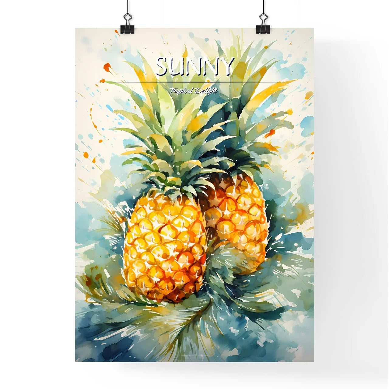 Pineapple Mimosa - A Watercolor Of Two Pine Poster
