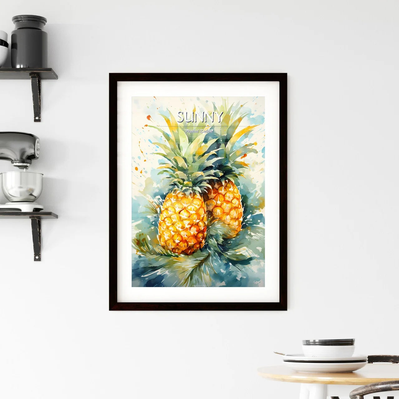 Pineapple Mimosa - A Watercolor Of Two Pine Framed Print