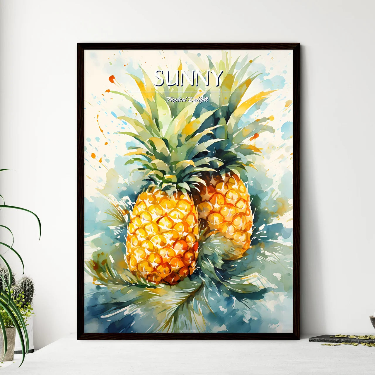 Pineapple Mimosa - A Watercolor Of Two Pine - Framed Art Print