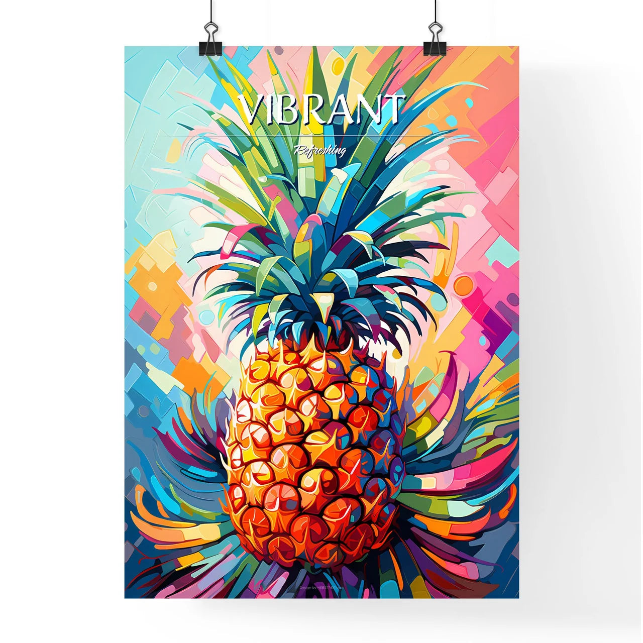 Pineapple Mimosa - A Colorful Pineapple Wit Poster