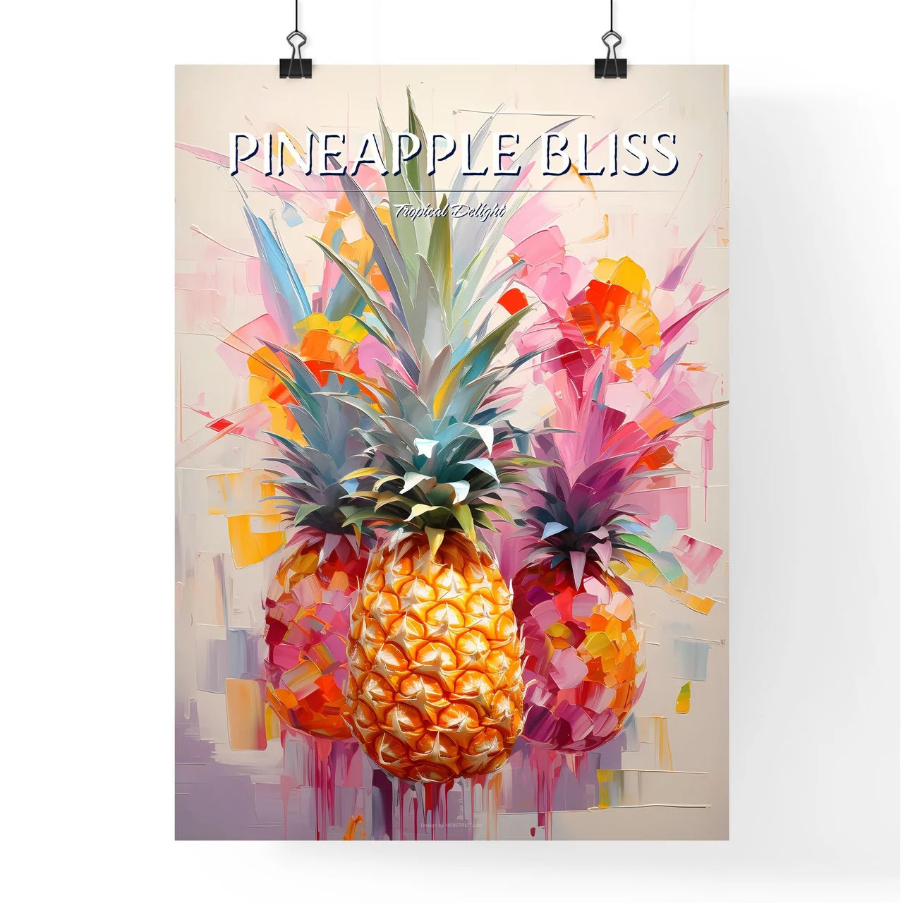 Pineapple Mimosa - A Group Of Pineapples Wi Poster