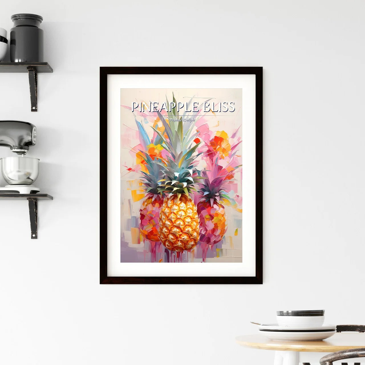 Pineapple Mimosa - A Group Of Pineapples Wi Framed Print
