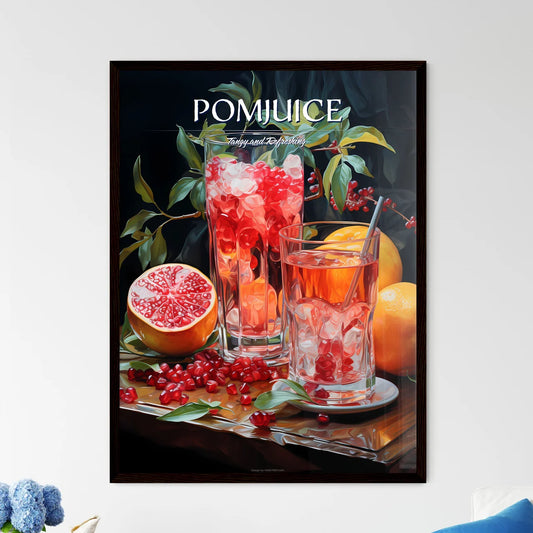 Pomegranate Cosmo - A Glass Of Juice And Fru - Framed Art Print