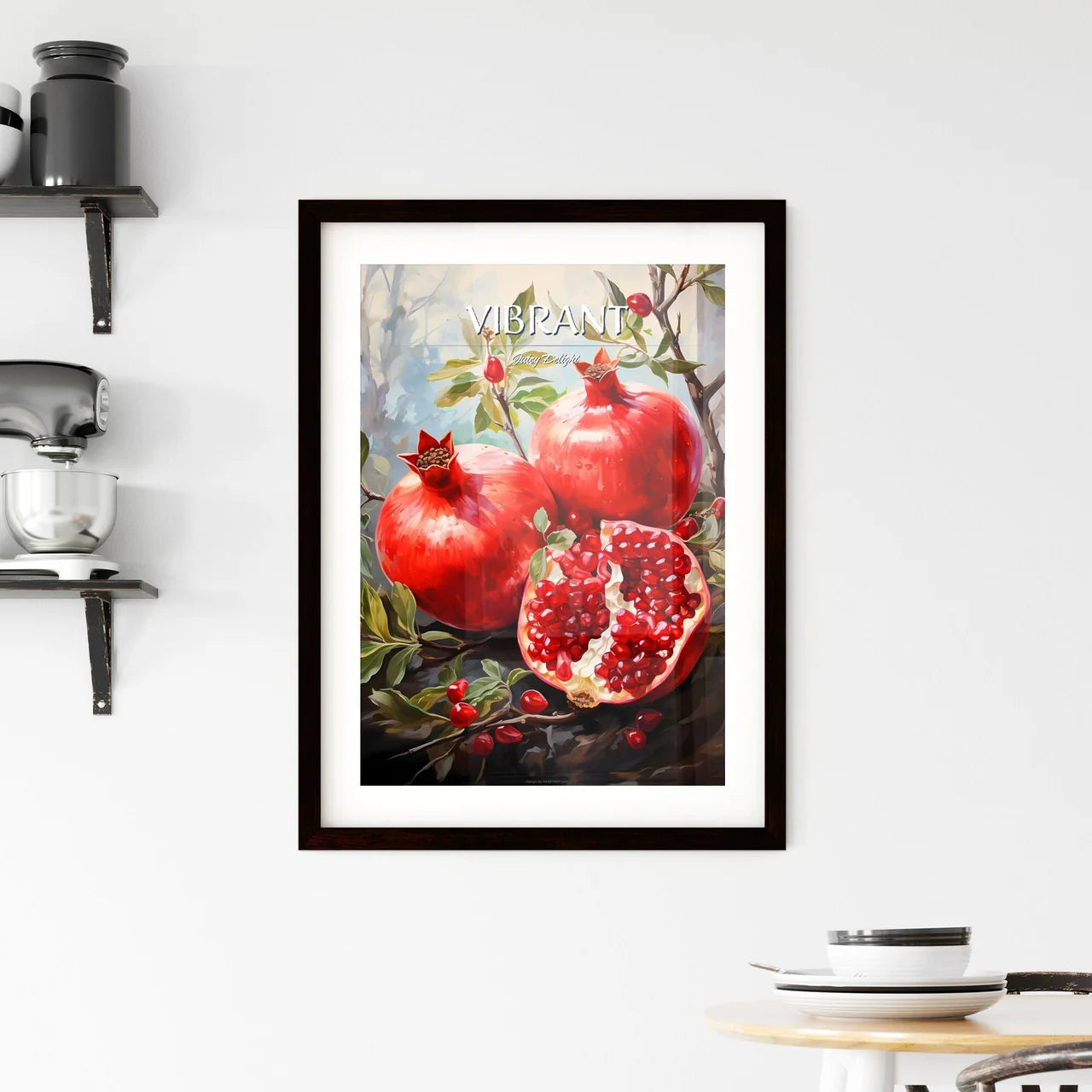 Pomegranate Cosmo - A Painting Of Pomegranat Framed Print