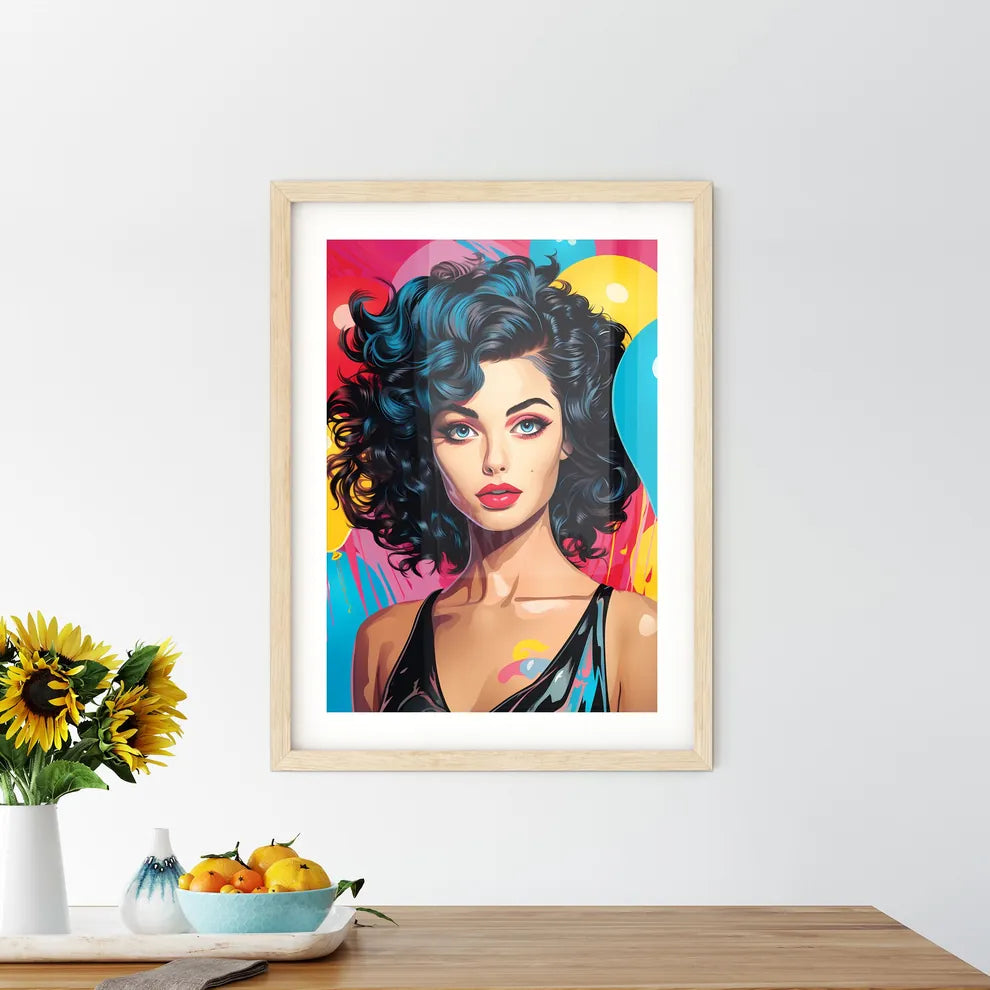 Pop Art Girl - A Woman With Framed Print
