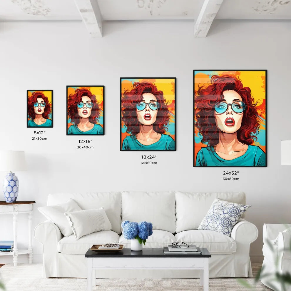 Pop Art Illustration Of Woman With The Speec - Kitchen Hangings