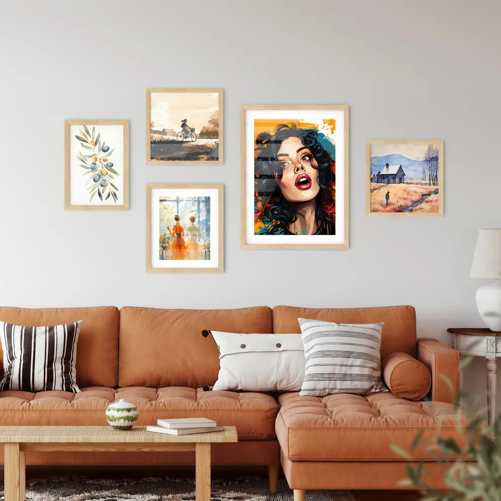 Pop Art Illustration Of Woman With The Speec Wall Art