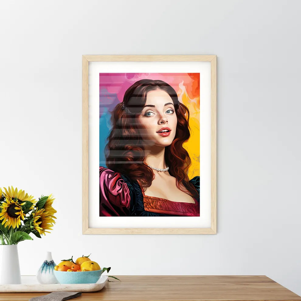 Pop Art Illustration Of Woman With The Speec Framed Print