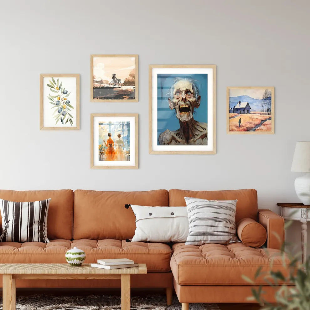 Portrait Of An Upset Man With Protruding Teeth  Art Print