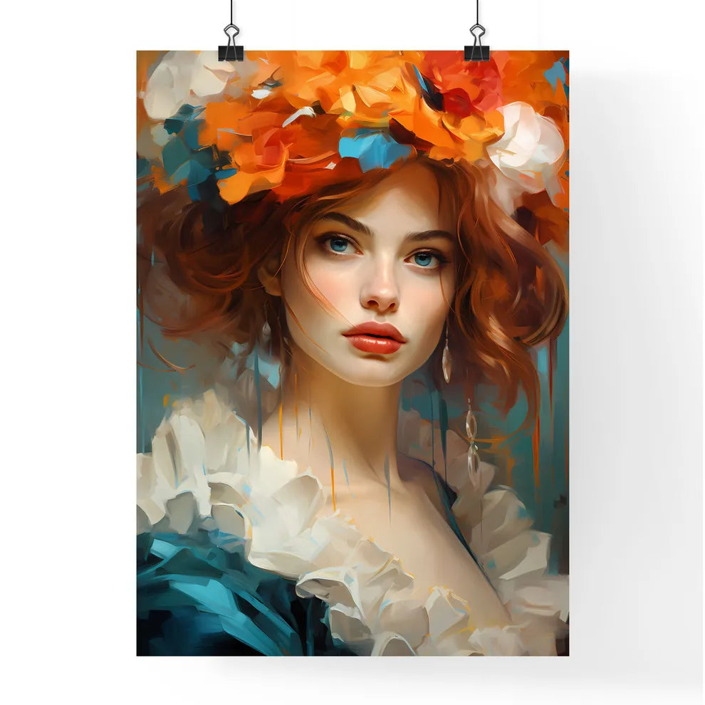 Portrait Of The Woman In Carnivals Suit - A  Poster