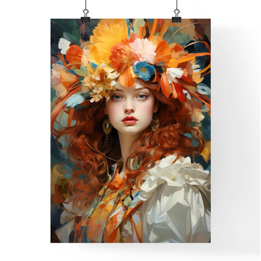 Portrait Of The Woman In Carnivals Suit - A  Poster