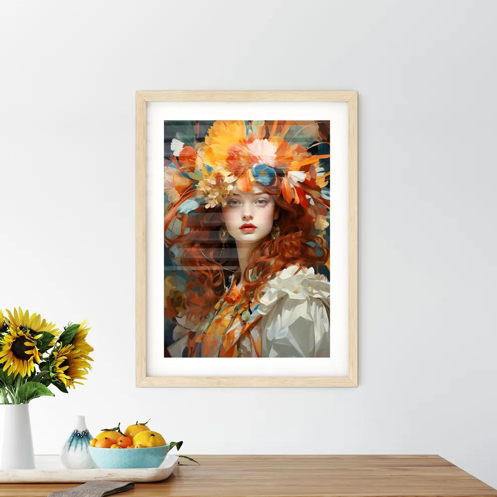 Portrait Of The Woman In Carnivals Suit - A  Framed Print