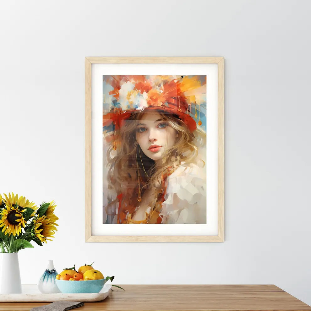 Portrait Of The Woman In Carnivals Suit - A  Framed Print