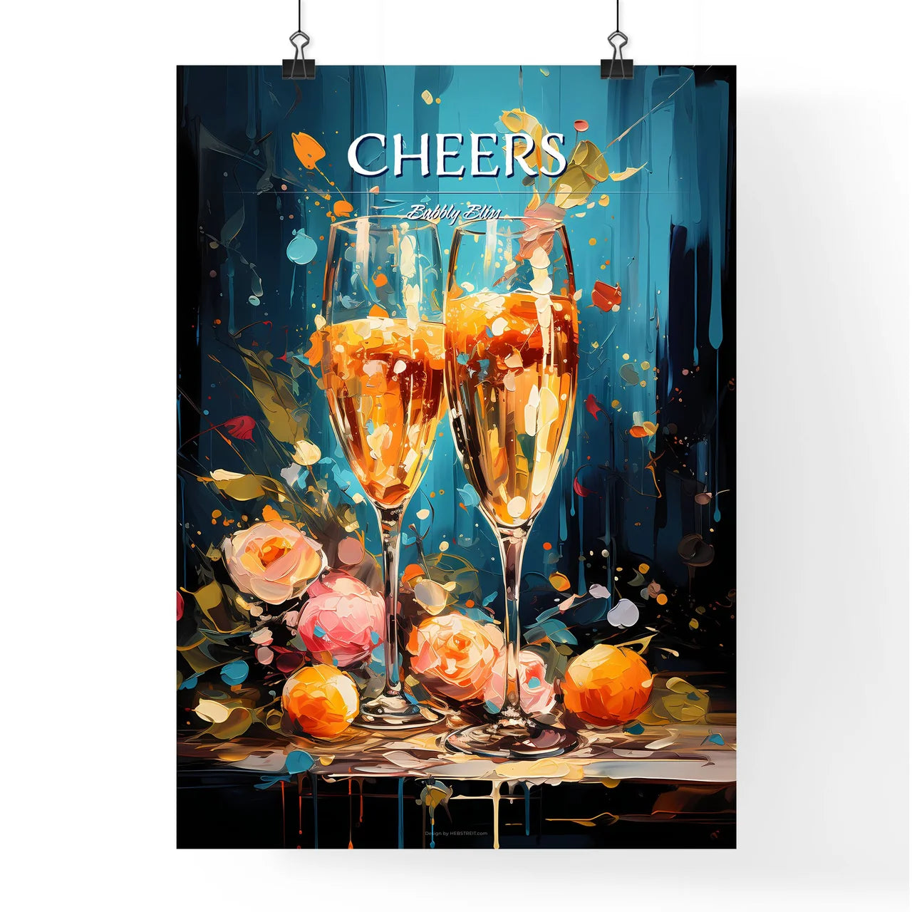 Prosecco Cocktail - A Painting Of Two Champa Poster