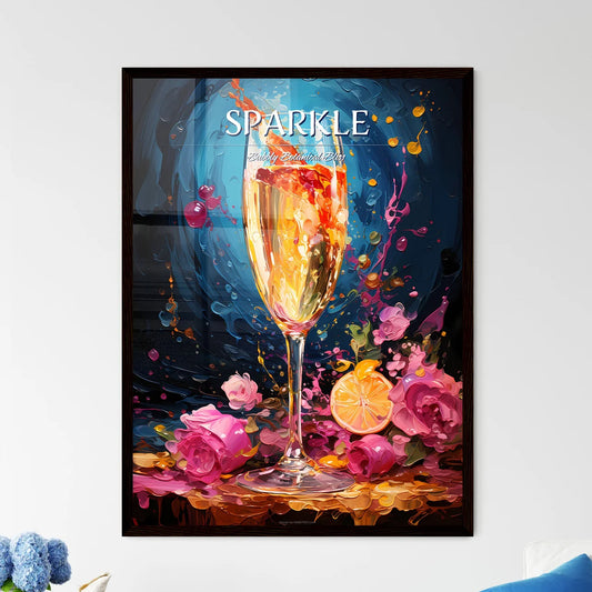 Prosecco Cocktail - A Glass Of Champagne Wit - Framed Art Print