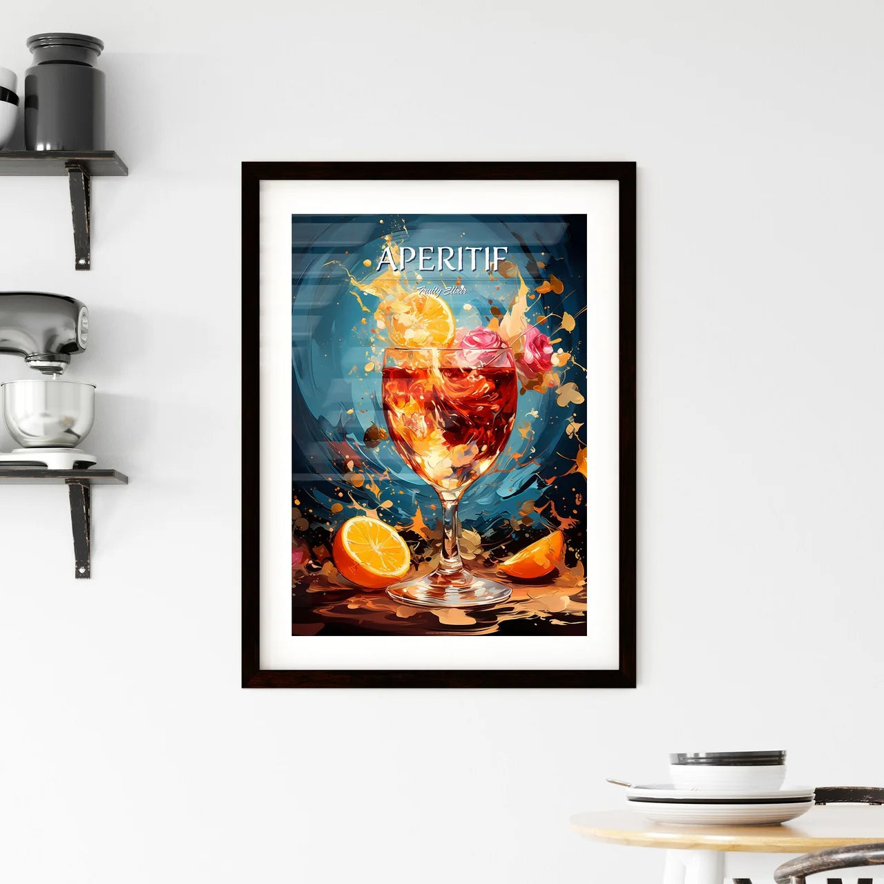 Prosecco Cocktail - A Glass Of Liquid With O Framed Print