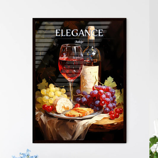 Red And White Wine Composition In Mood Light - Framed Art Print