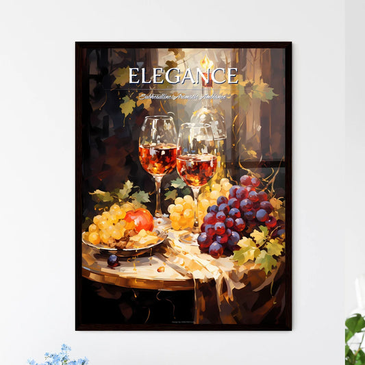 Red And White Wine Composition In Mood Light - Framed Art Print