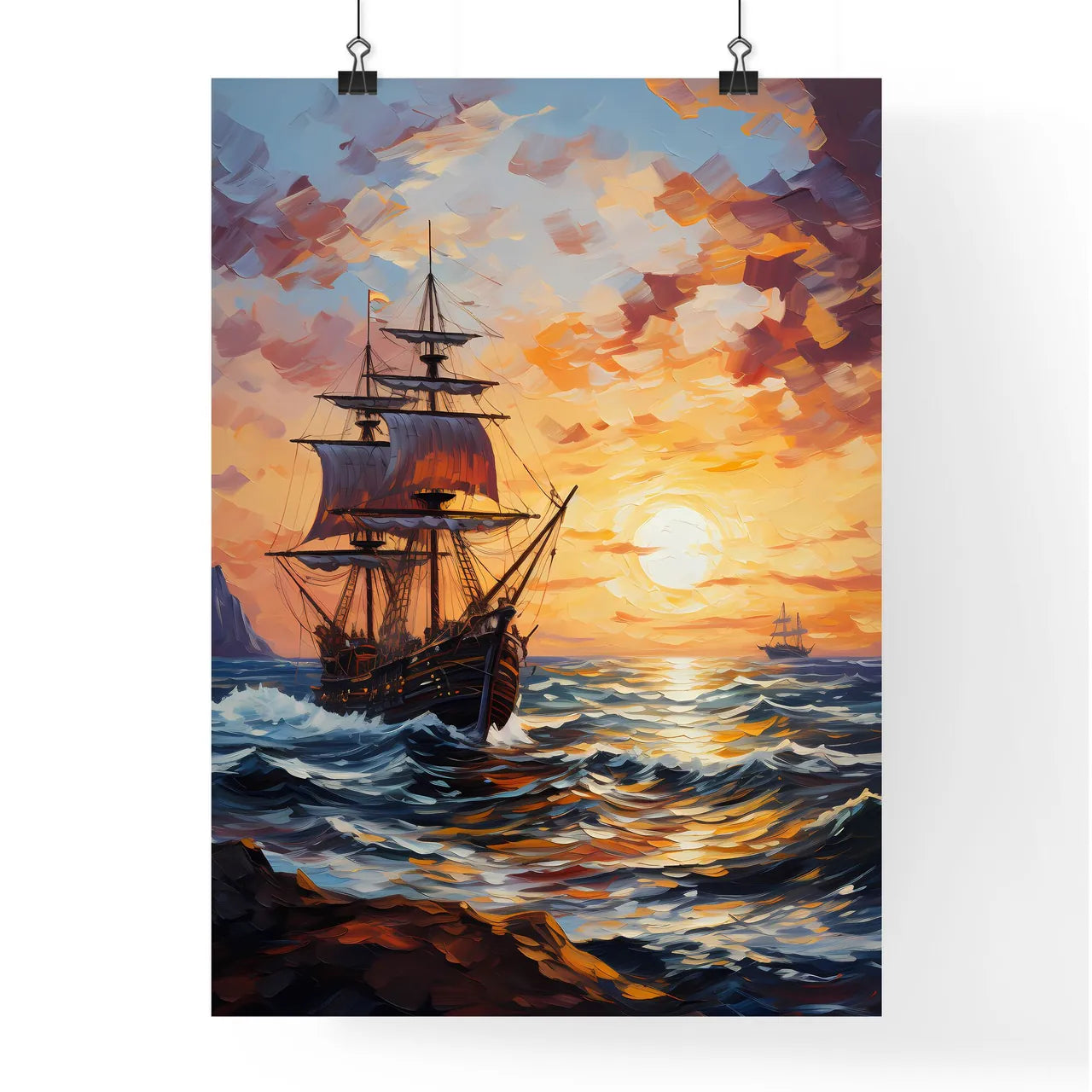 Replica Ot Vessel Santa Maria Is Passing The Poster