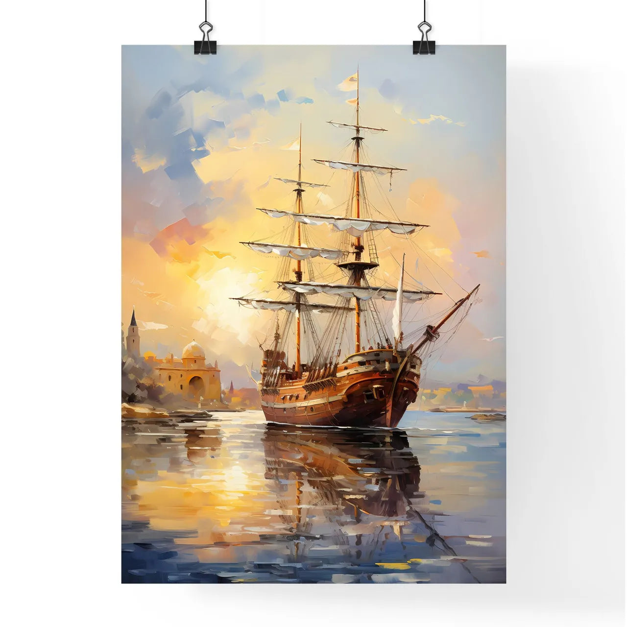 Replica Ot Vessel Santa Maria Is Passing The Poster