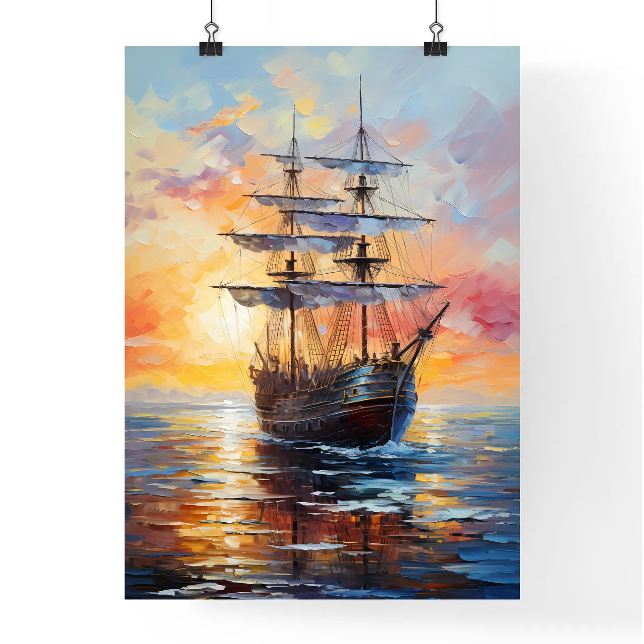 Replica Ot Vessel Santa Maria Is Passing The Poster