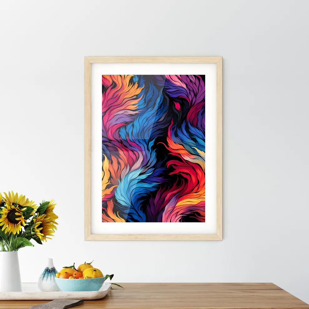 Retro 80S Seamless Pattern - Colorful Art Framed Print