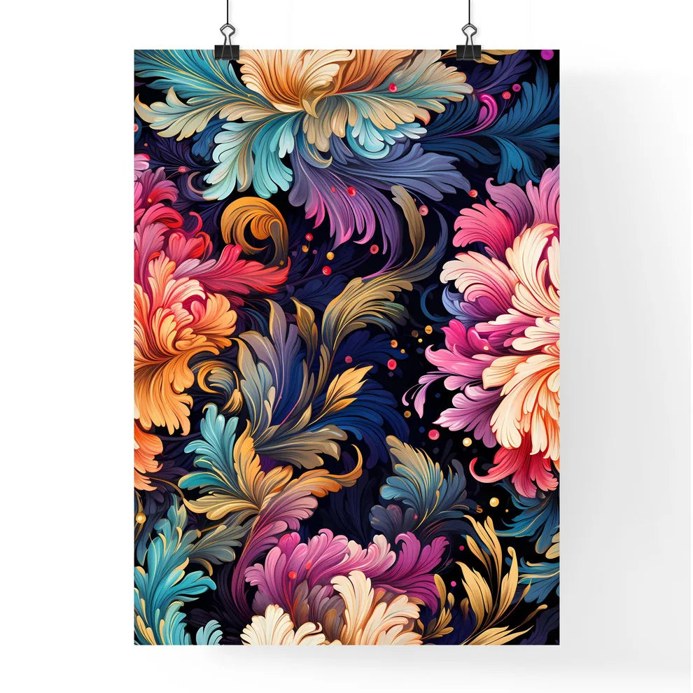 Retro 80S Seamless Pattern - A Colorful S Poster