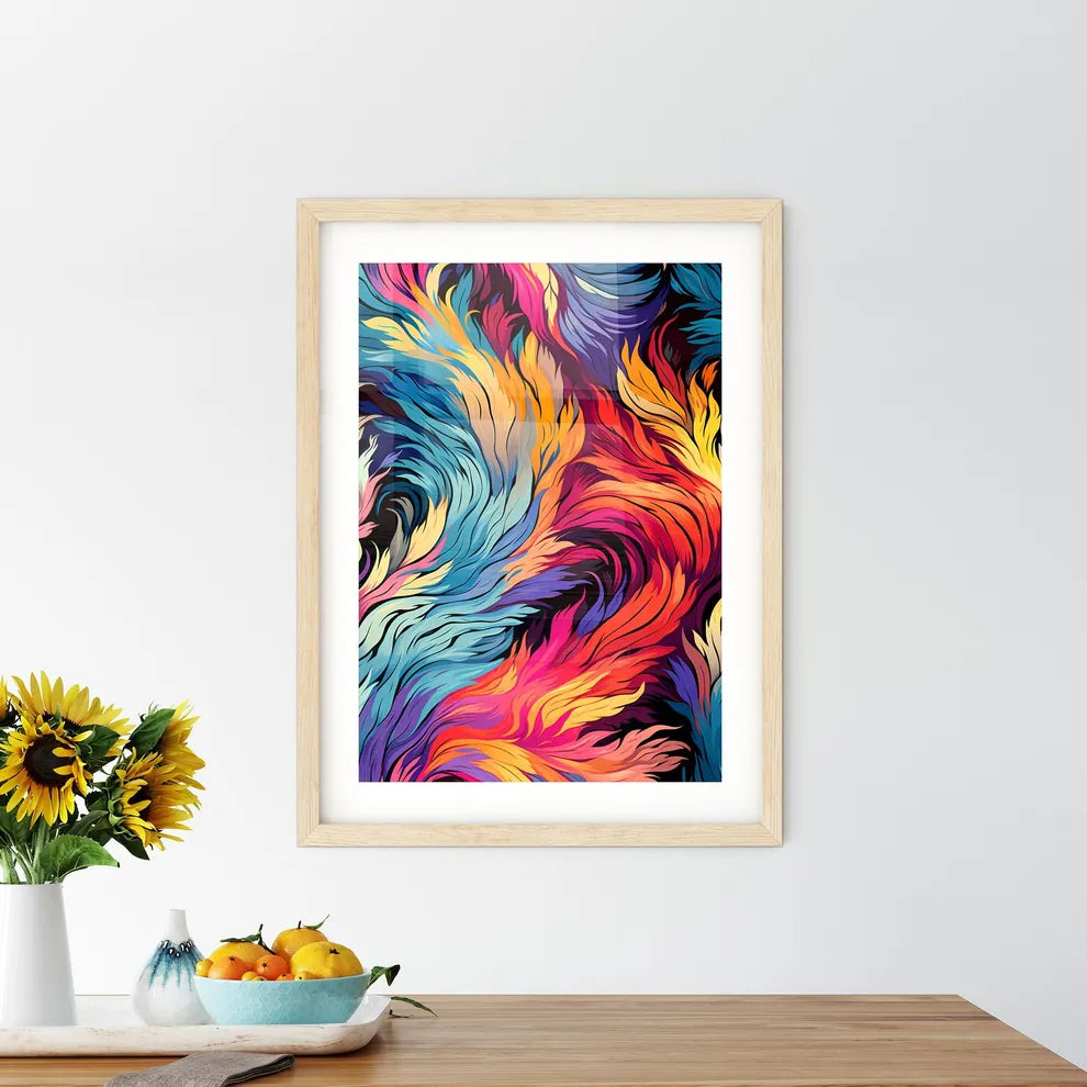 Retro 80S Seamless Pattern  Framed Print