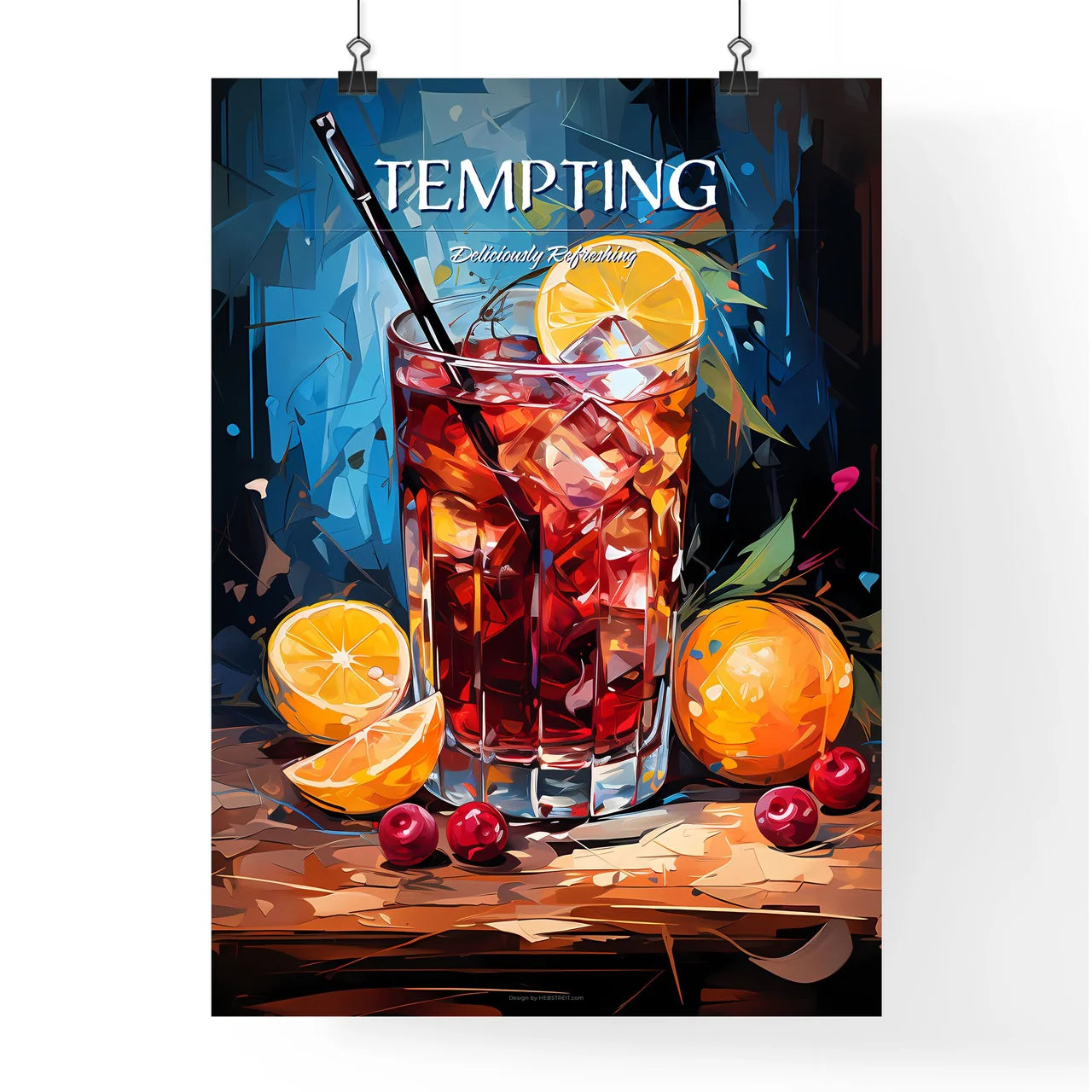Rum And Cranberry Juice Cocktail - A Glass O Poster