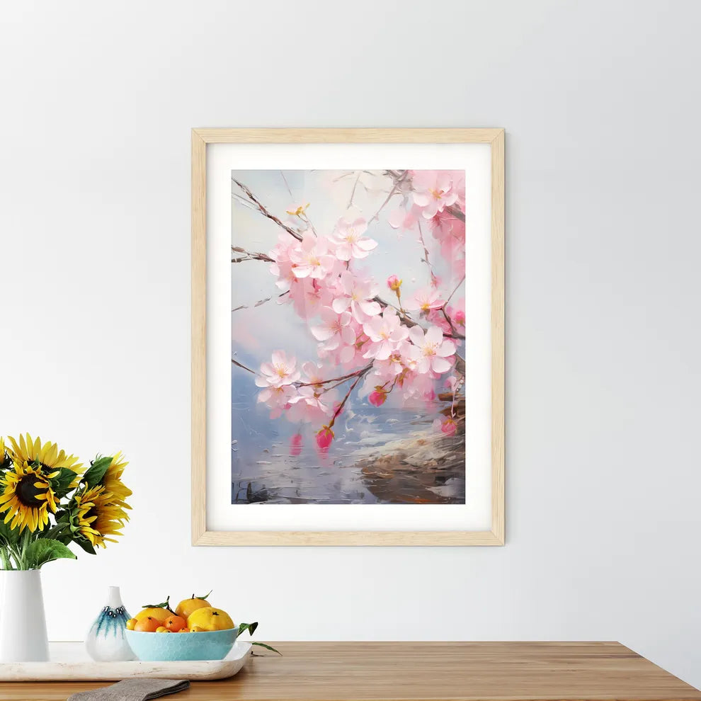 Sakura Bloom Japanese Art - A Close Up O Framed Print