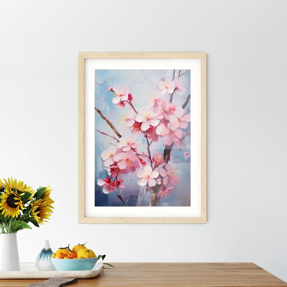 Sakura Bloom Japanese Art - A Painting O Framed Print