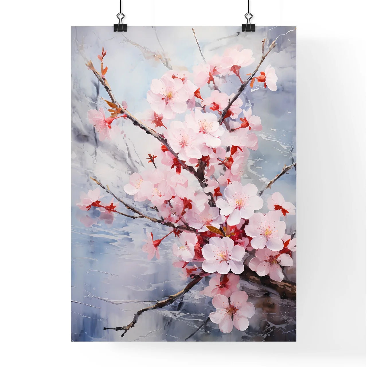 Sakura Bloom Japanese Art - A Pink Flowe Poster