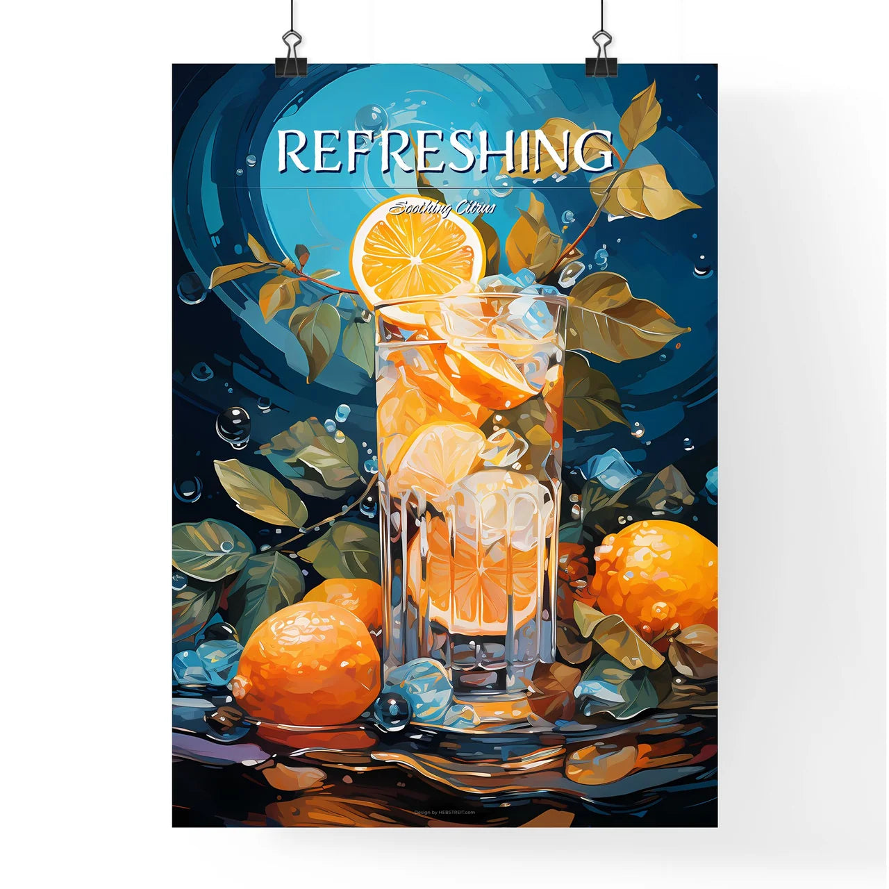 Salty Dog Cocktail - A Glass Of Water With O Poster