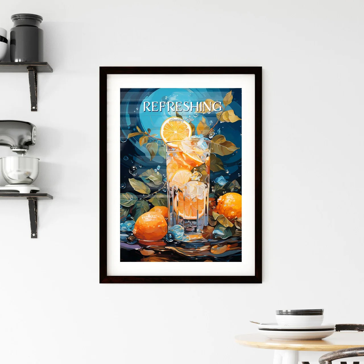 Salty Dog Cocktail - A Glass Of Water With O Framed Print