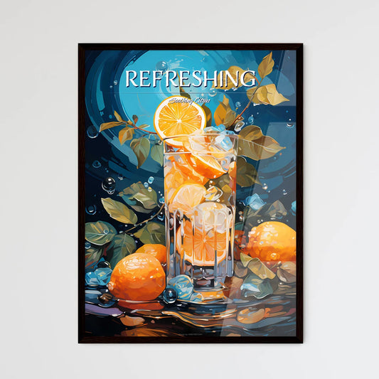 Salty Dog Cocktail - A Glass Of Water With O - Framed Art Print