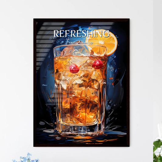 Salty Dog Cocktail - A Glass Of Ice Tea With - Framed Art Print