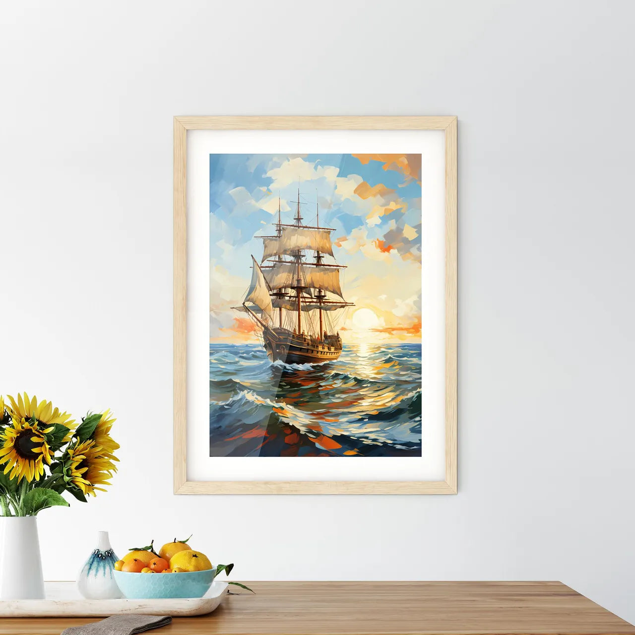Santa Maria Nina And Pinta Of Christopher Co Framed Print
