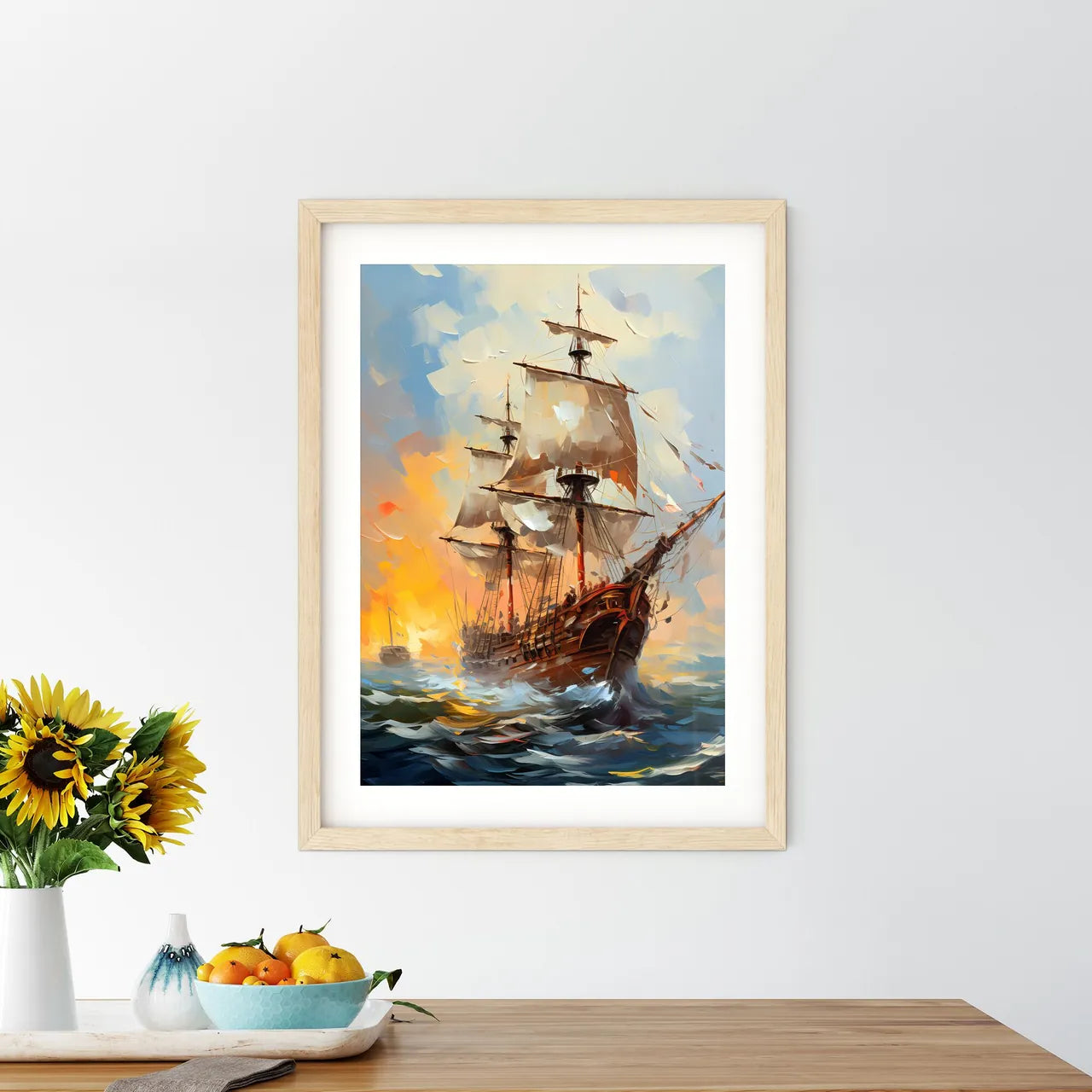 Santa Maria Nina And Pinta Of Christopher Co Framed Print