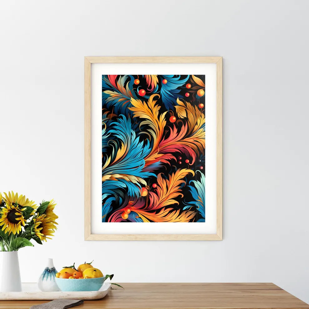 Seamless Pattern With Indian Motifs  Framed Print