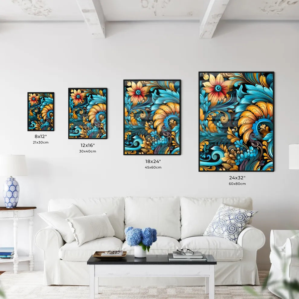 Seamless Pattern With Indian Motifs - A Colo - Kitchen Hangings